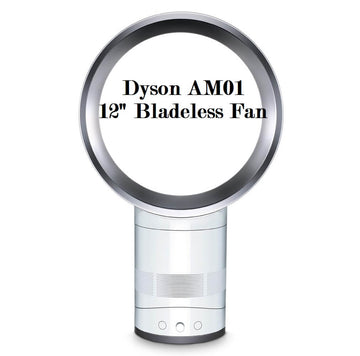 Dyson AM01 12" Air Multiplier Bladeless Table Fan White / Silver (Container Product Without Box) - Imported from UK